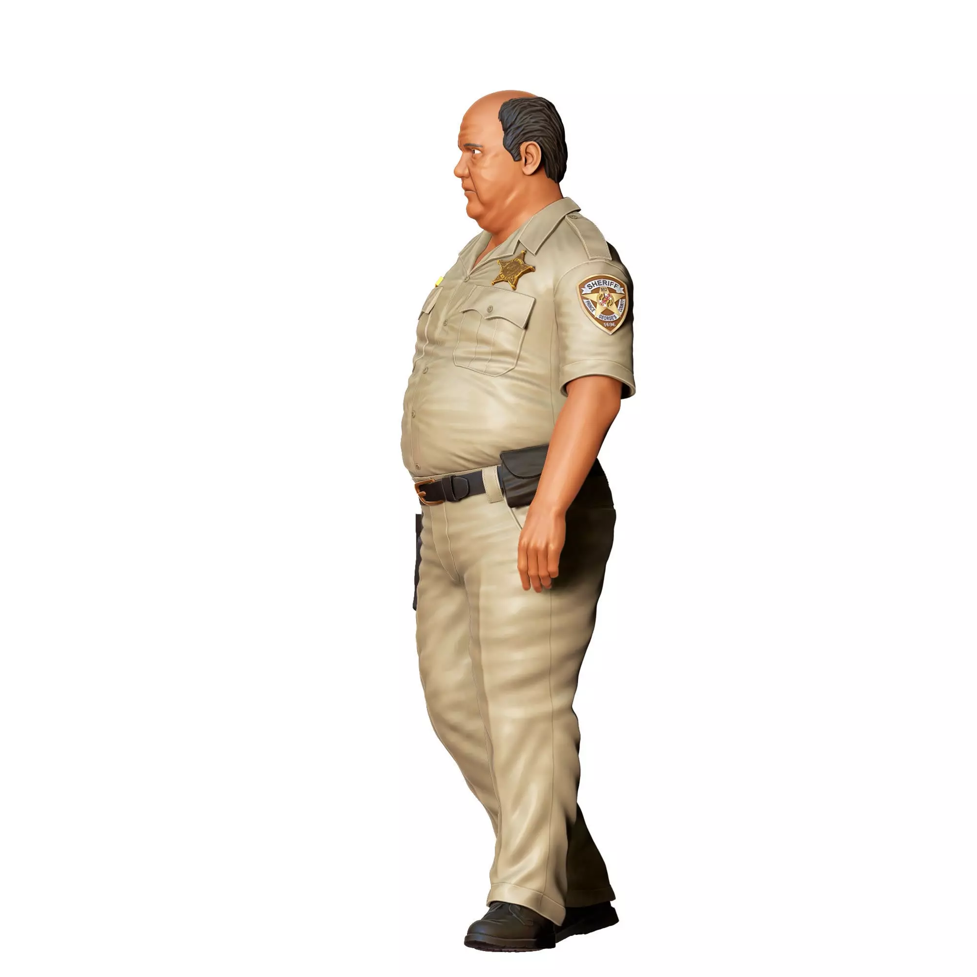 N2 Overweight Police Officer 3D print model_15