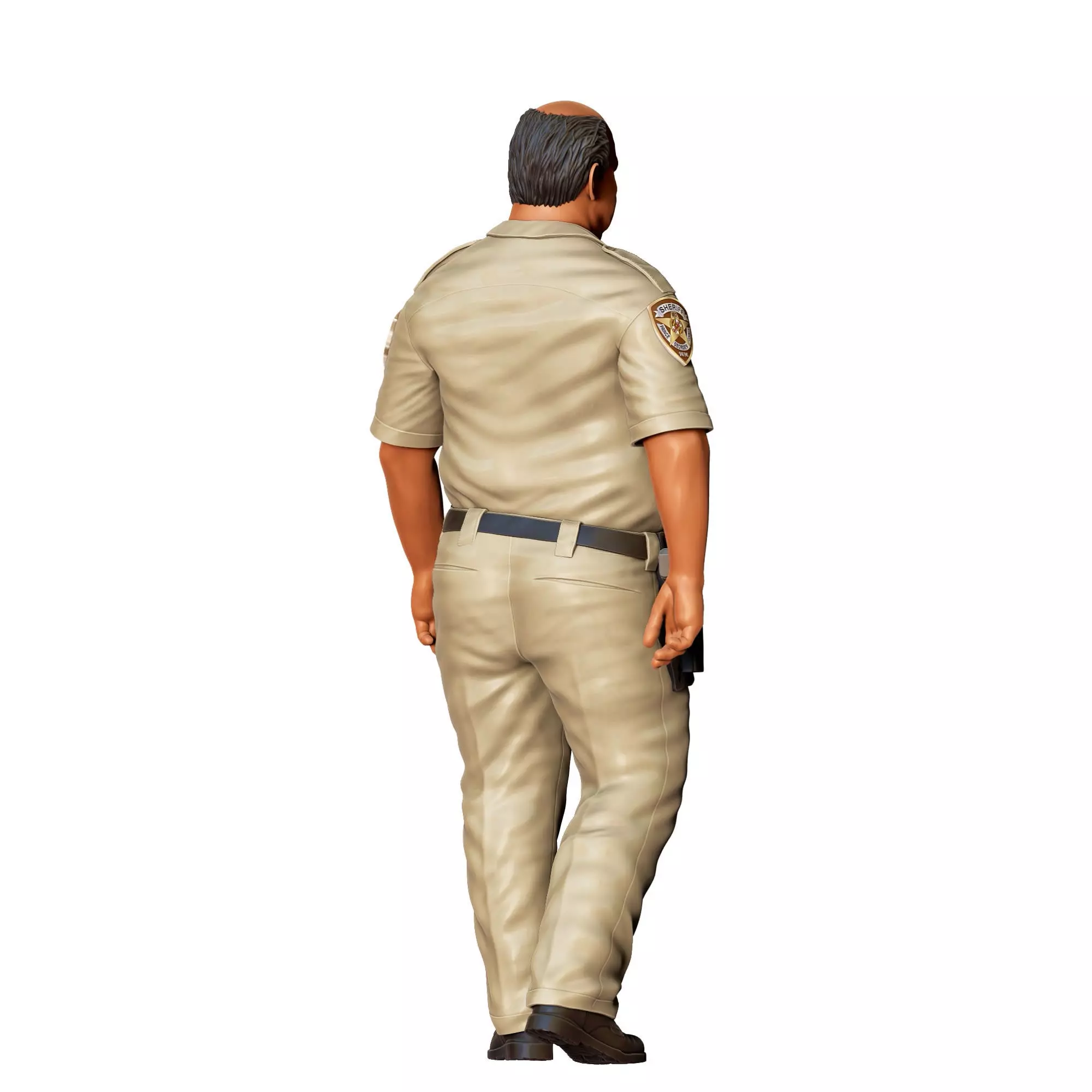 N2 Overweight Police Officer 3D print model_8