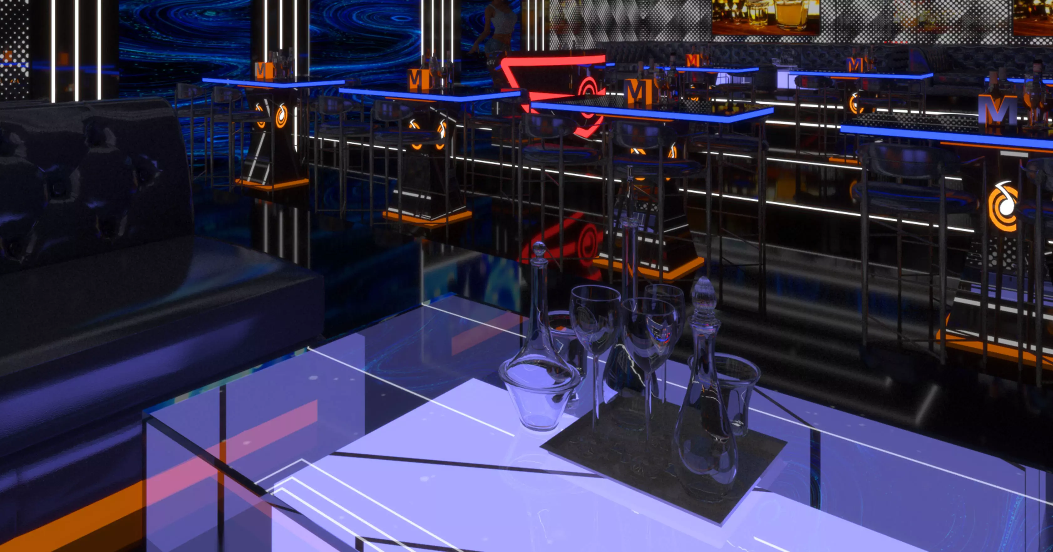 Nightclub 3D model_4