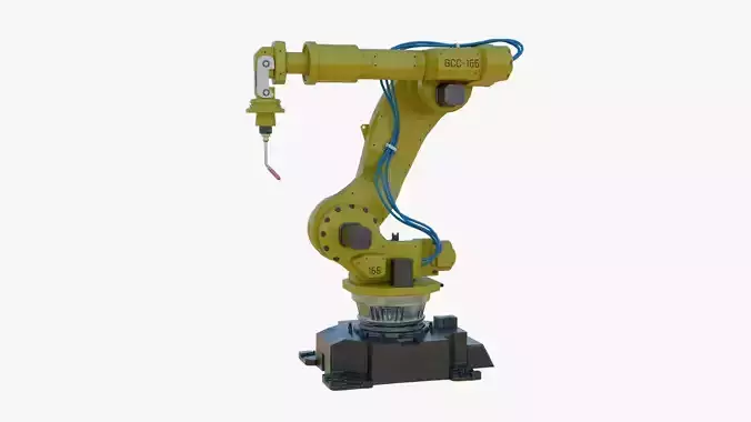 Industrial Welding Robot Yellow Clean