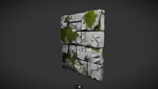 mossy stone wall block