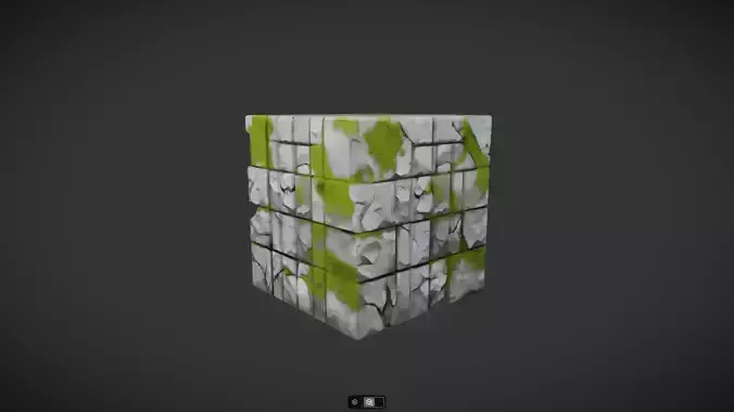 mossy stone wall block