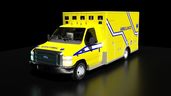 Quebec Ambulance Free low-poly 3D model
