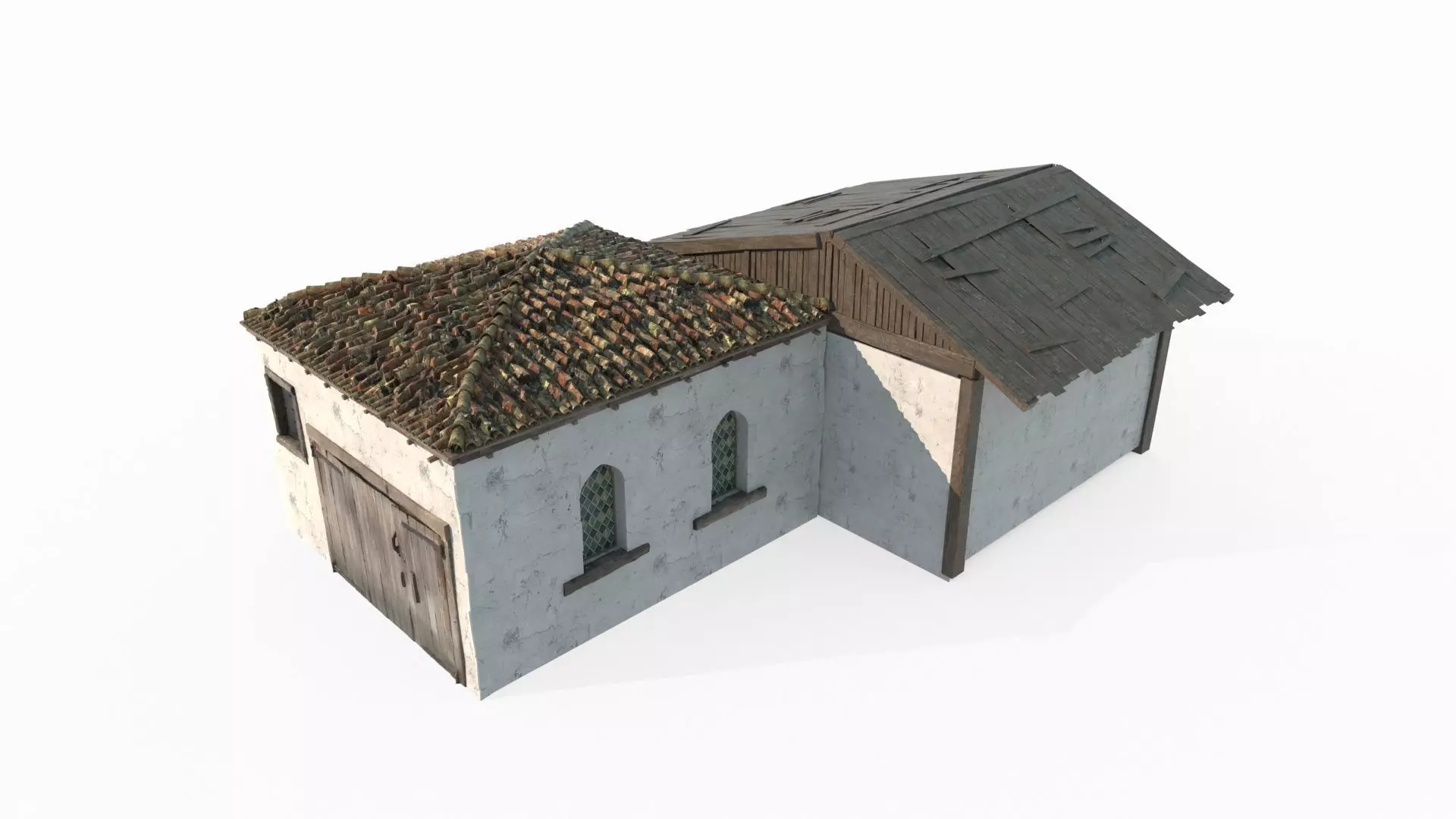 Medieval architectural warehouse 3D model_8