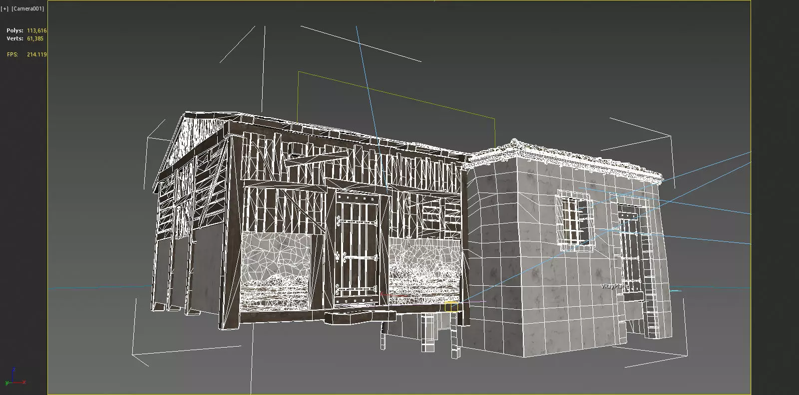 Medieval architectural warehouse 3D model_6