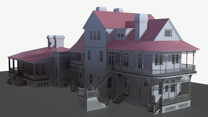 Victorian Villa 3D model 6