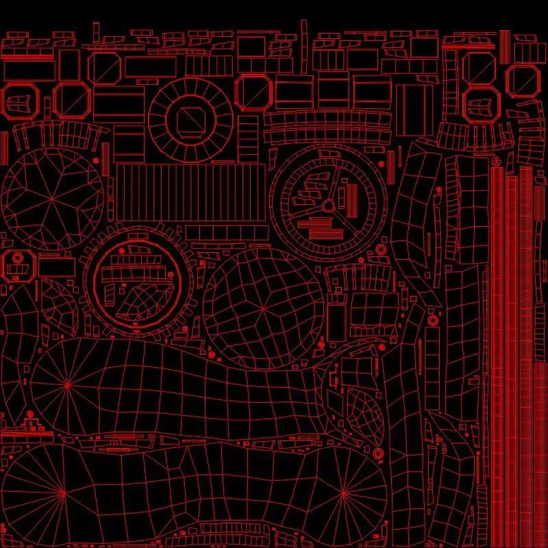 Industrial Welding Robot Yellow Rusty Low-poly 3D model_14