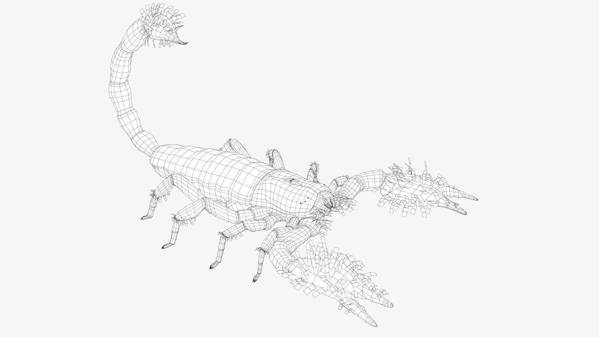 Emperor Scorpion Low-poly 3D model_1