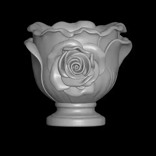 Rose planter container pencil holder