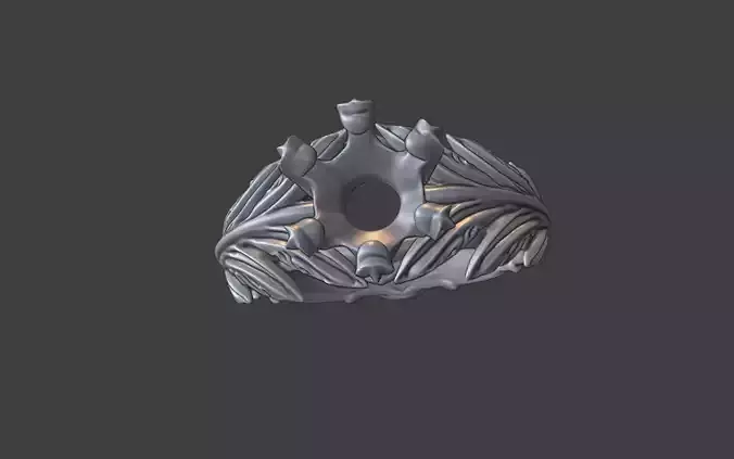 laurel wrath gemstone silver ring