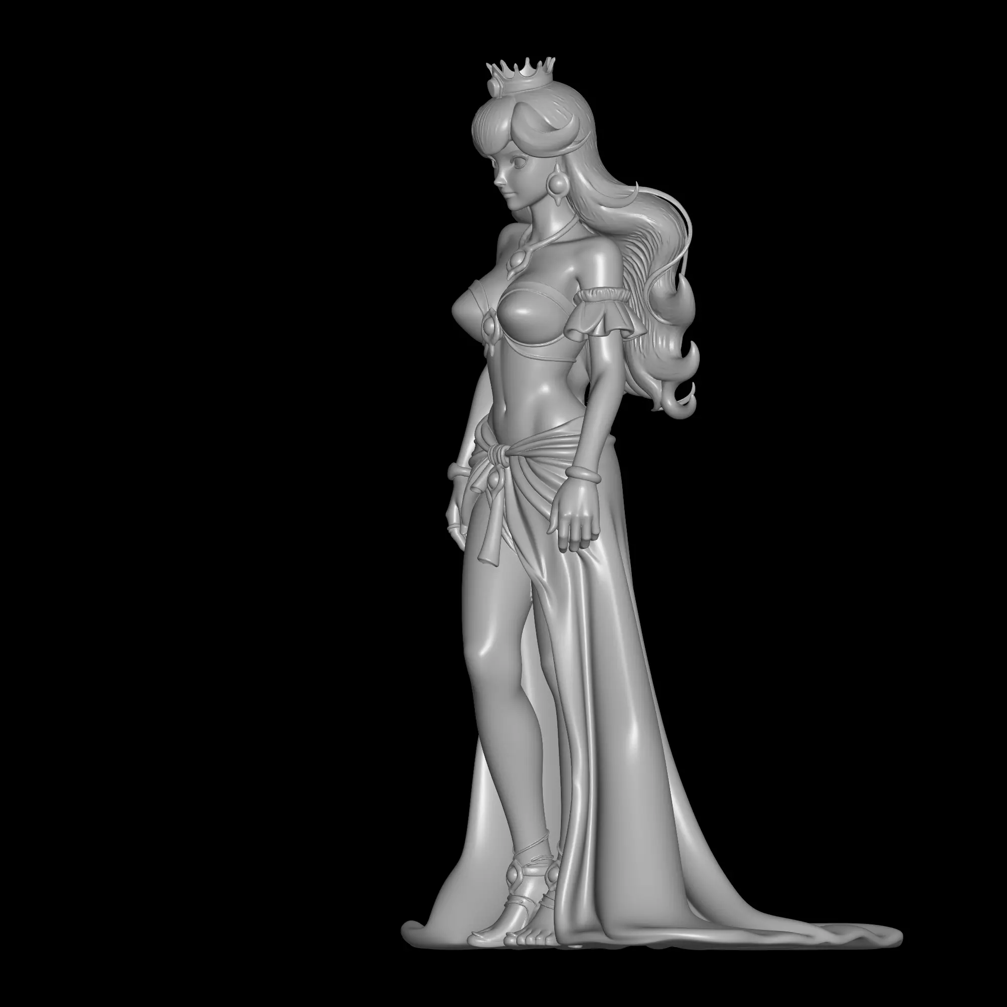 Stylish Princess Peach from Super Mario 3D print model_1