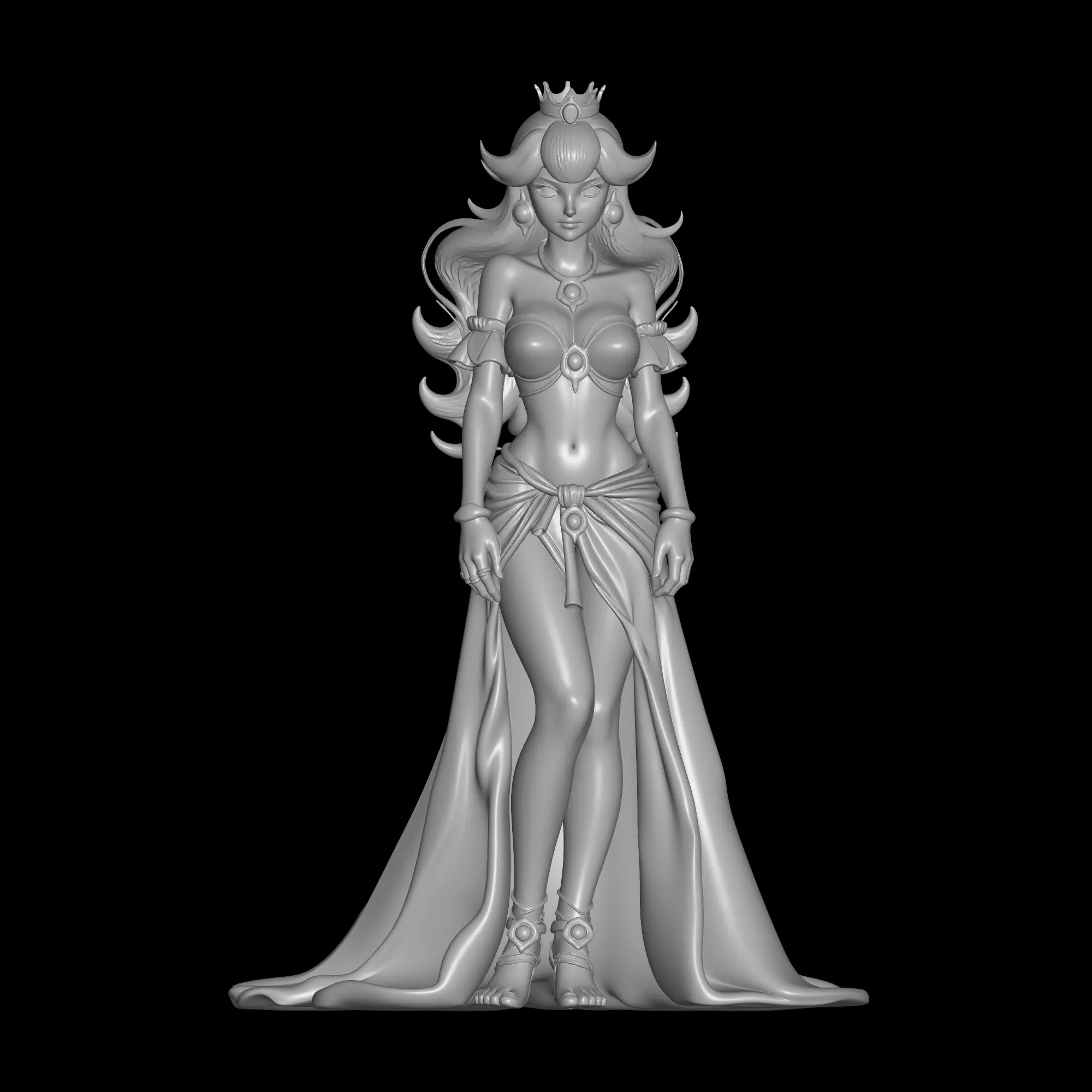 Stylish Princess Peach from Super Mario 3D print model_0