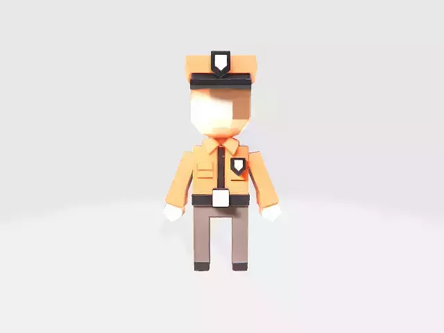 blocky police officer