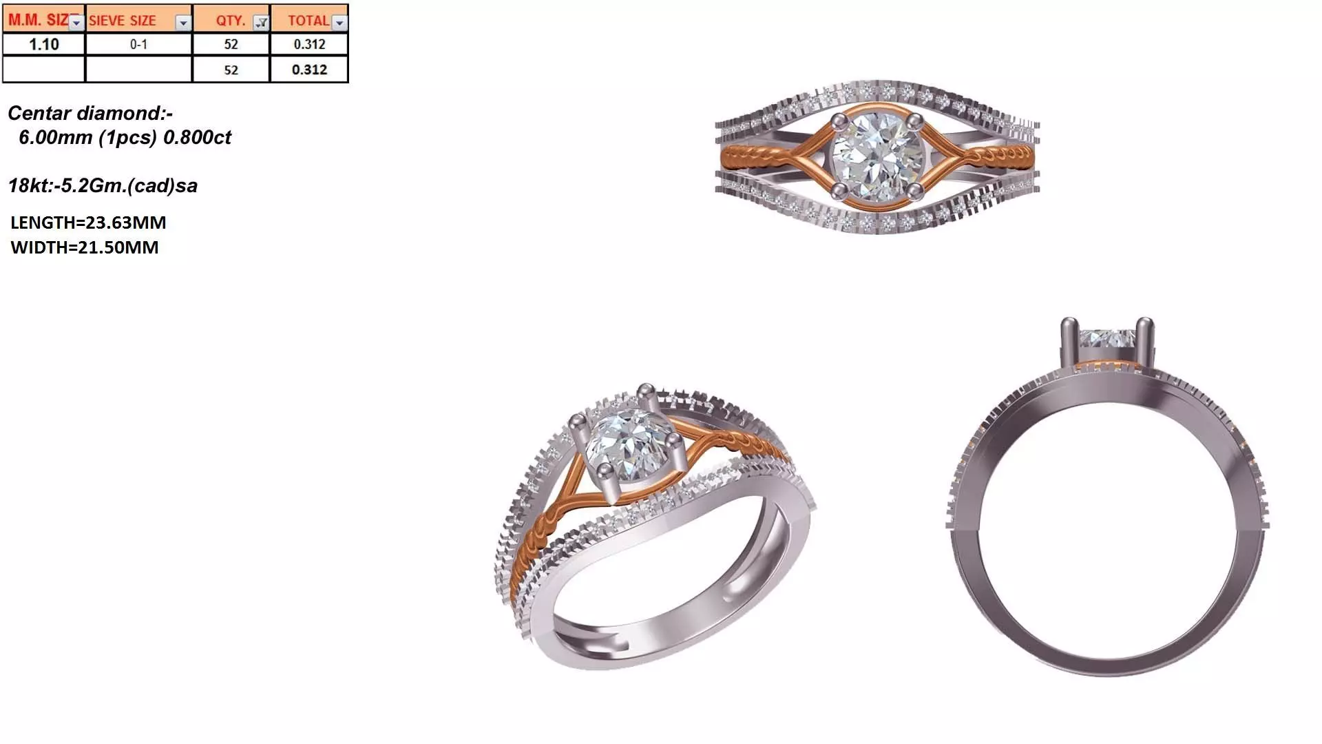 Women Ring Render 3dm STL MTL SLC JCD OBJ FBX Details 3D print model_11