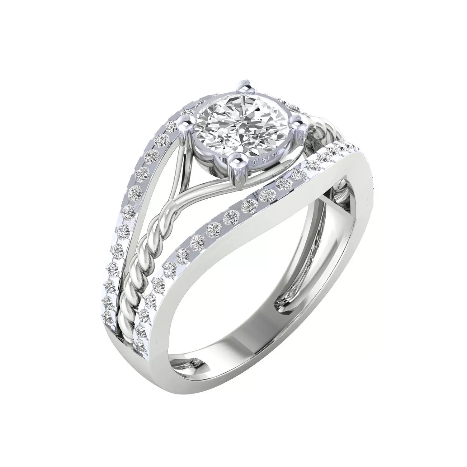 Women Ring Render 3dm STL MTL SLC JCD OBJ FBX Details 3D print model_4