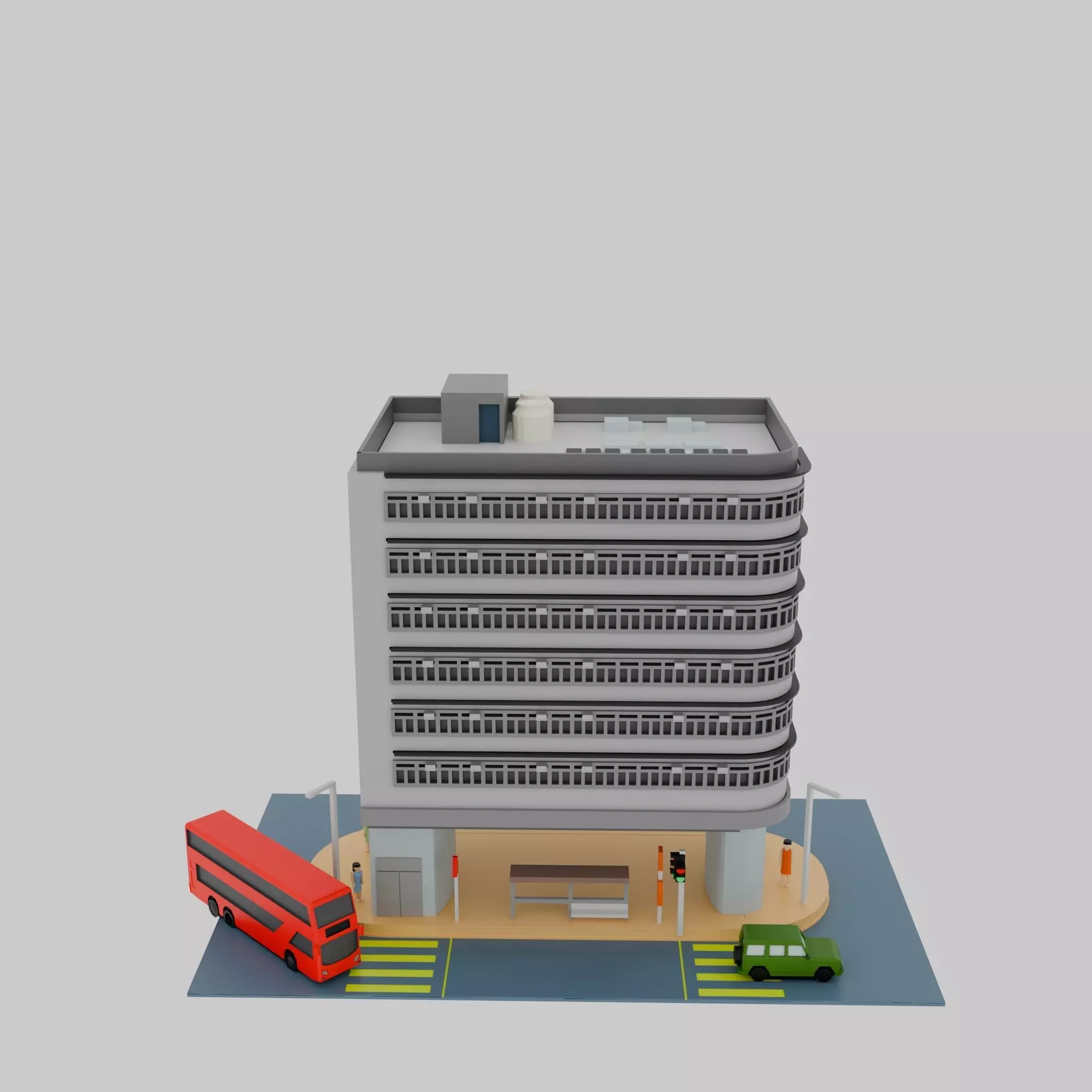 Hong Kong Building Pack 6 Low-poly 3D model_0