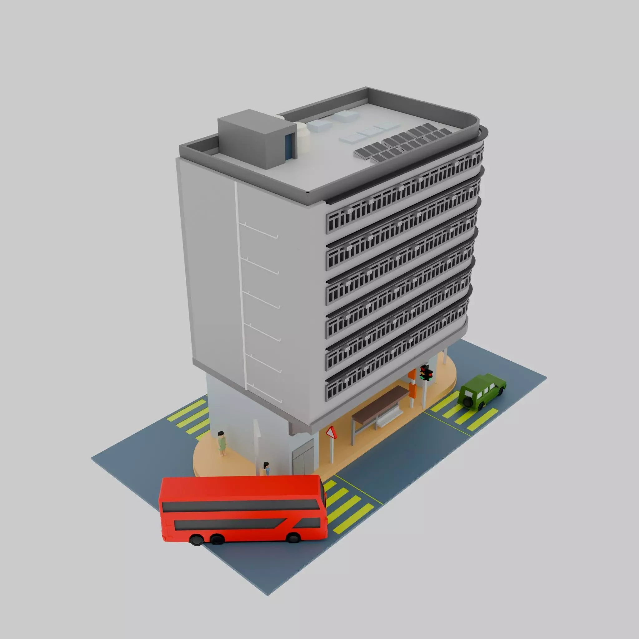 Hong Kong Building Pack 6 Low-poly 3D model_2
