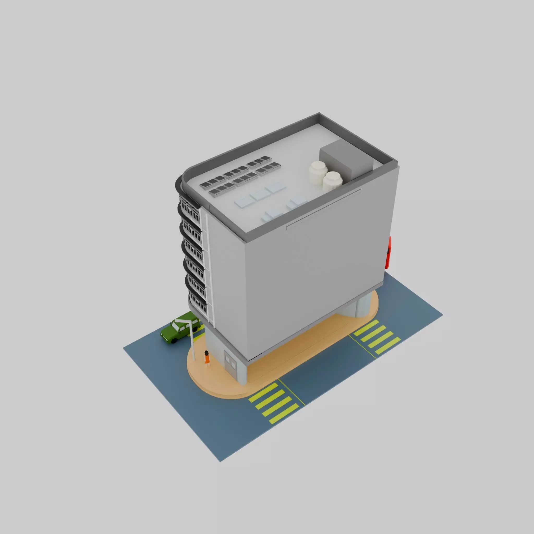 Hong Kong Building Pack 6 Low-poly 3D model_3