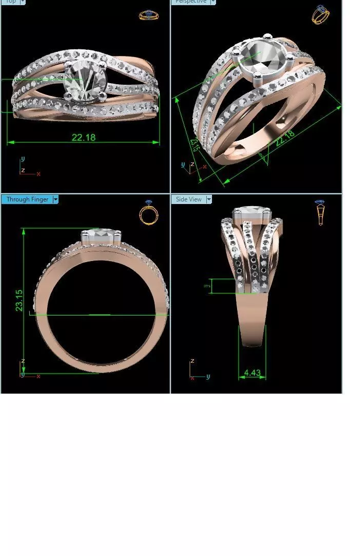  Women Ring Render 3dm STL MTL SLC JCD OBJ FBX Details 3D print model_13