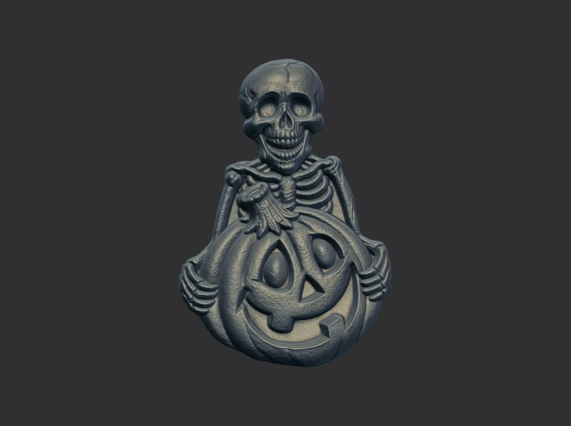 skeleton pumpkin cnc model 3D print model