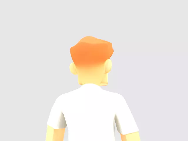 lowpoly human character Low-poly 3D model_5