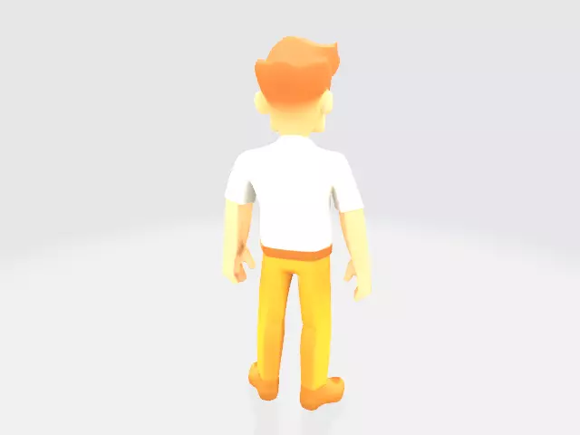 lowpoly human character Low-poly 3D model_2