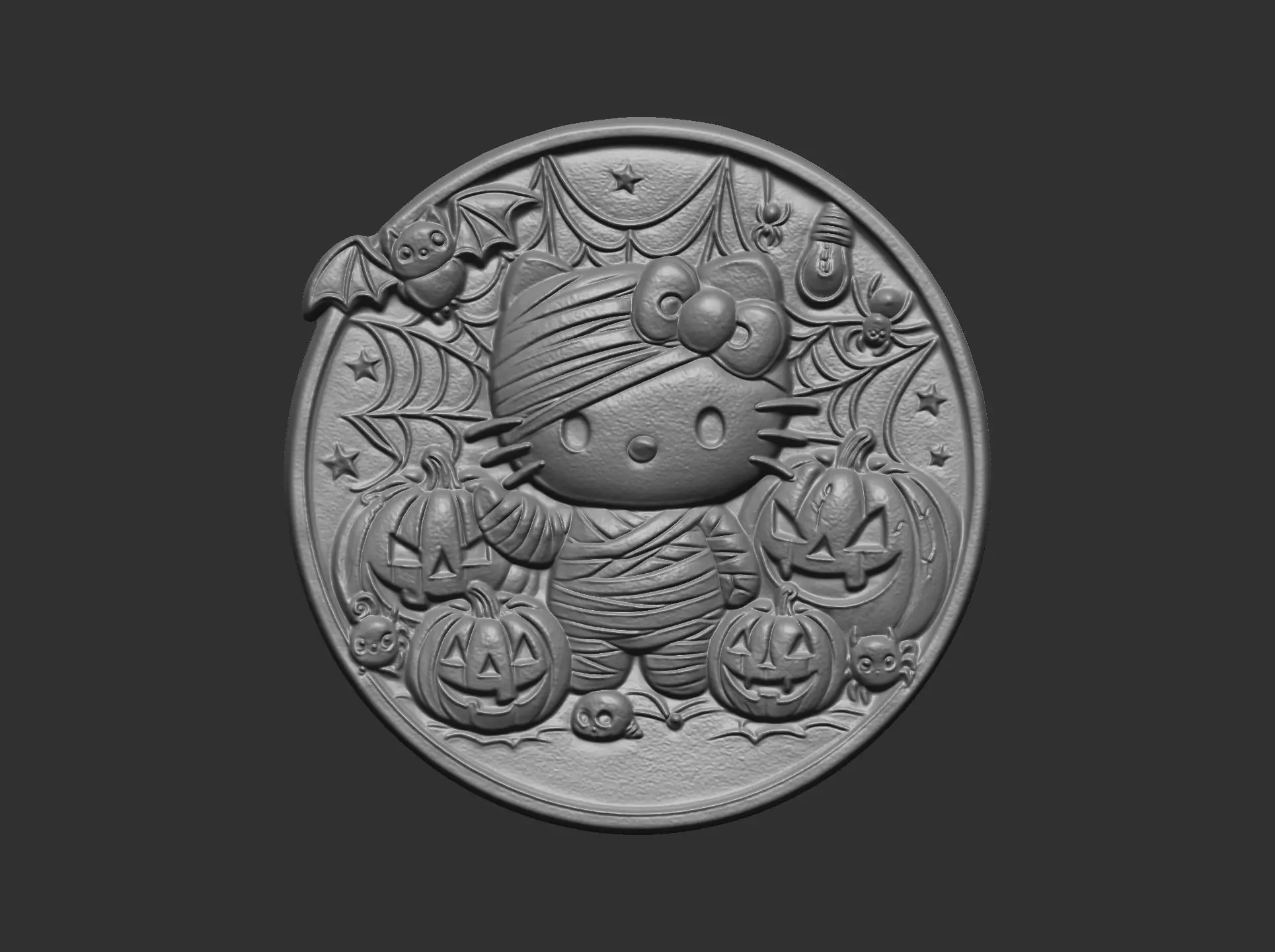 halloween meow decor cnc model 3D print model_2