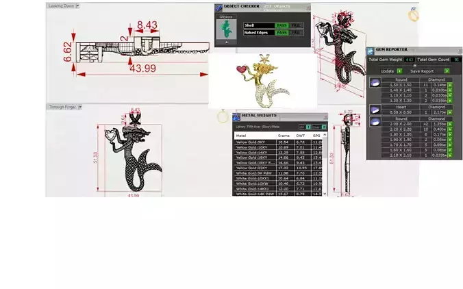 Luxury Mermaid Pendant Model Symbol of Love and Charm jp0327