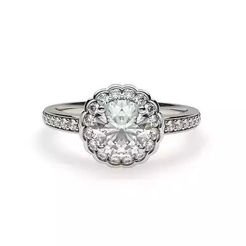 Round diamond engagement ring