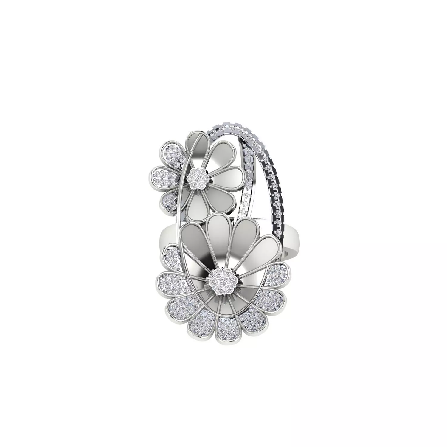  Women Ring Render 3dm STL MTL SLC JCD OBJ FBX Details 3D print model_9