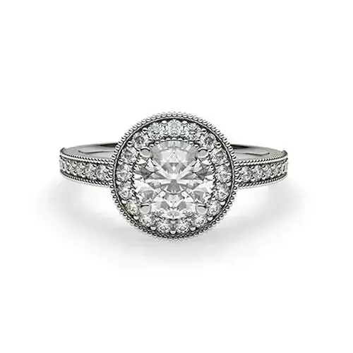 Round diamond engagement ring