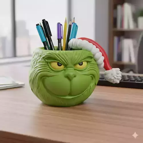Crunch Pen Holder Halloween  Christmas 3D print model