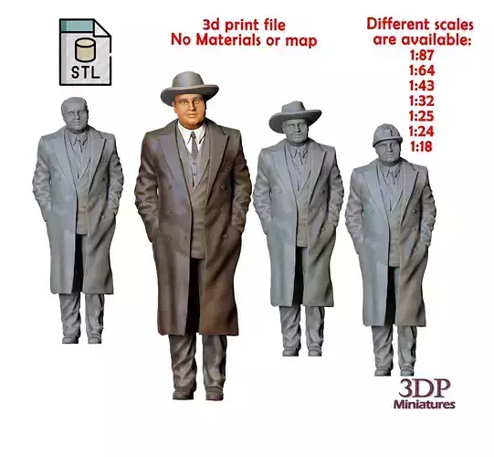 Al Capone American gangster Scarface 3D print model
