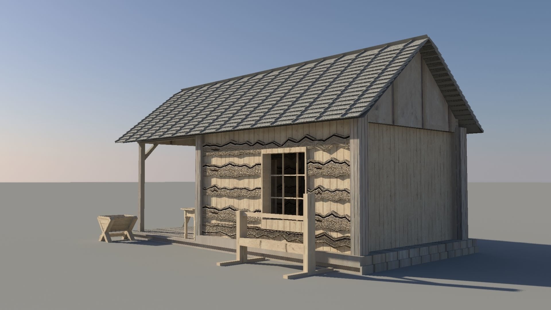 house model in maya  3D model_1