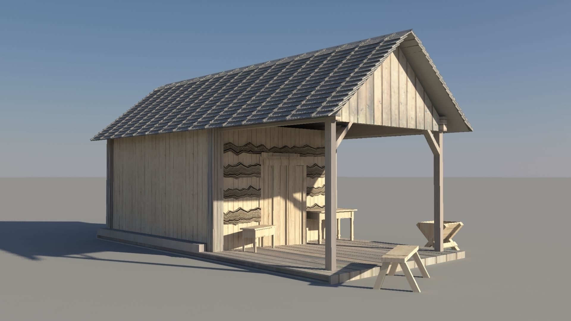 house model in maya  3D model_2