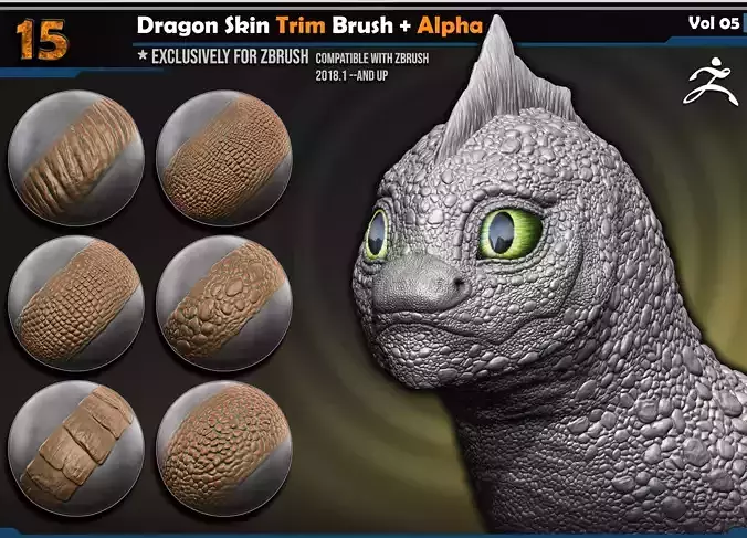 Dragon Skin Trim Brush  Vol 05