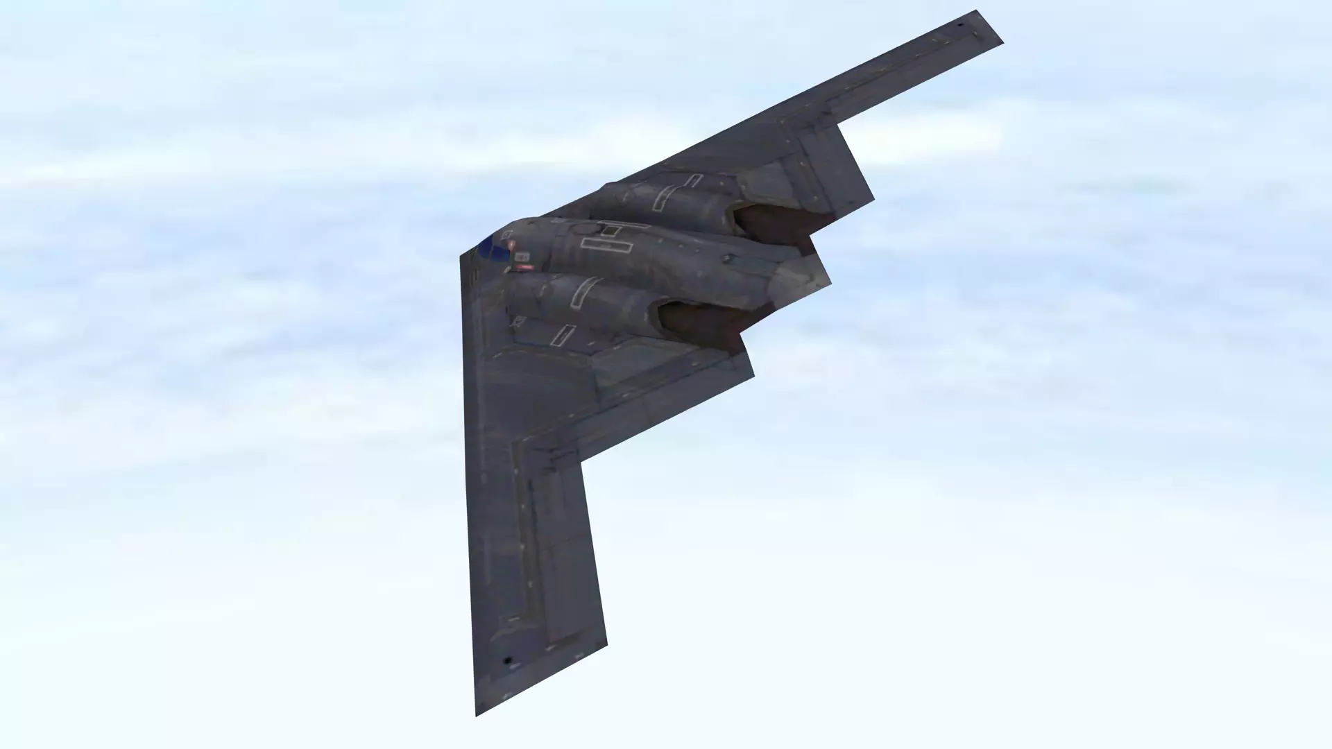 Fighter Jet Flying In Sky Plane V05 Low Poly 3D Model Low-poly 3D model_6