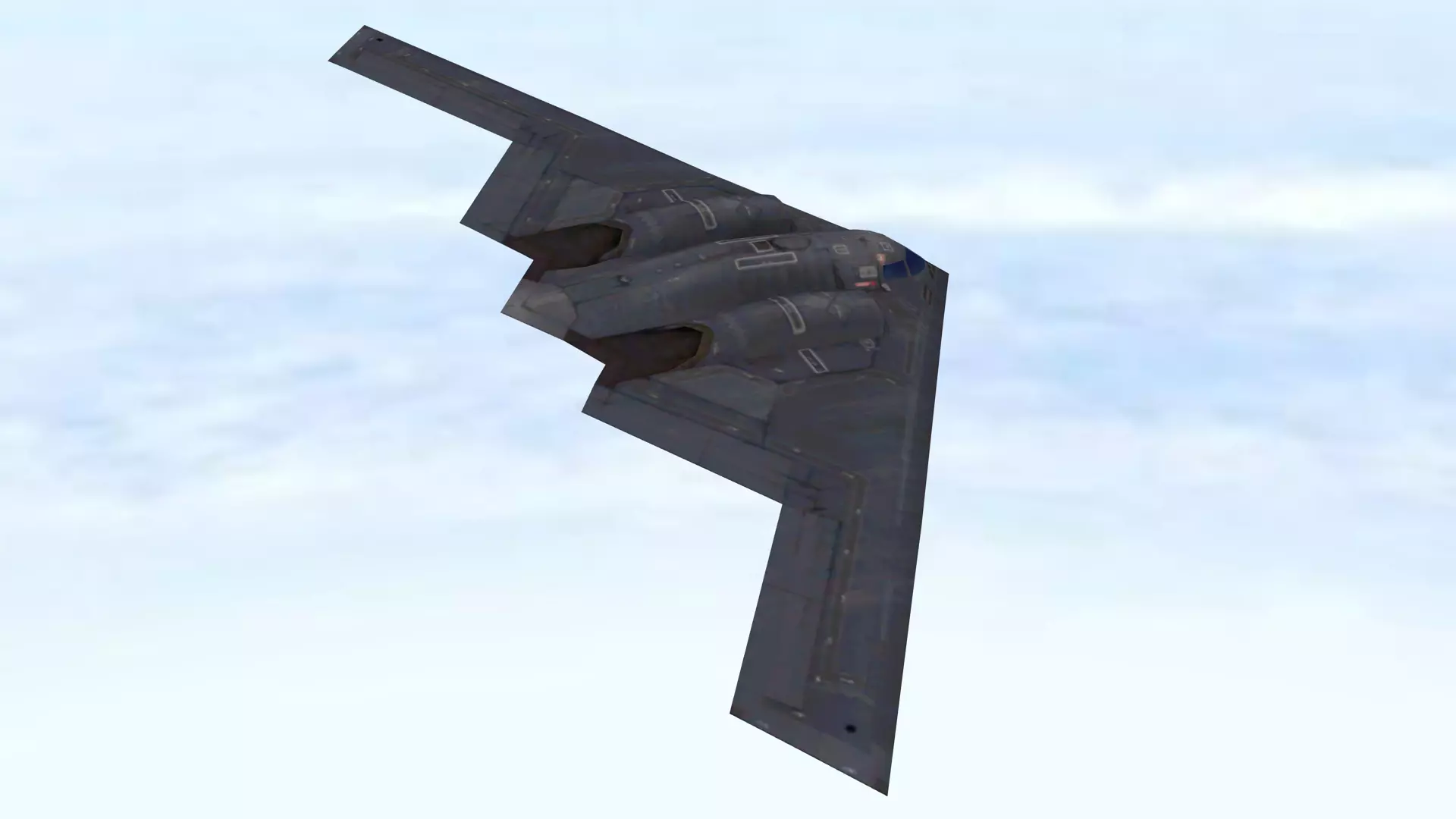 Fighter Jet Flying In Sky Plane V05 Low Poly 3D Model Low-poly 3D model_4