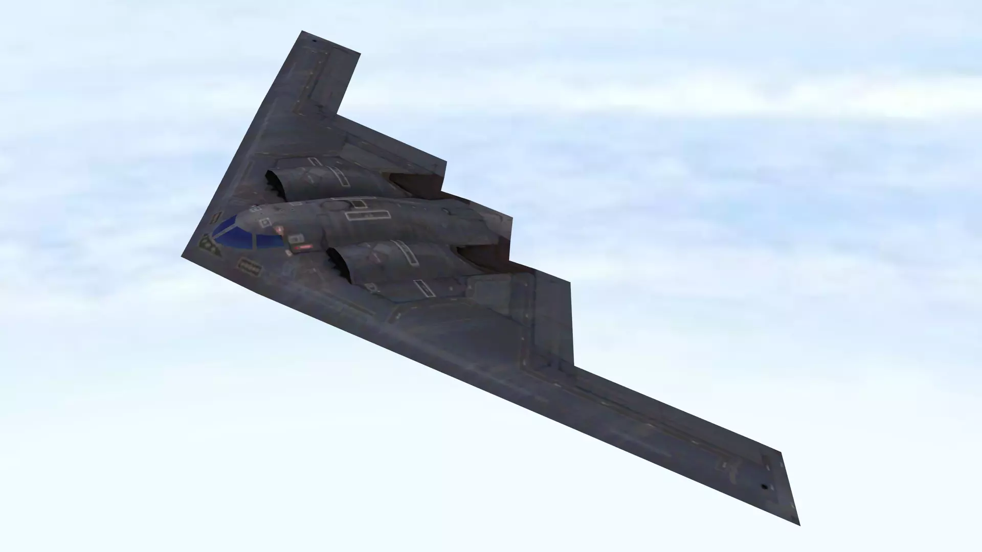 Fighter Jet Flying In Sky Plane V05 Low Poly 3D Model Low-poly 3D model_5