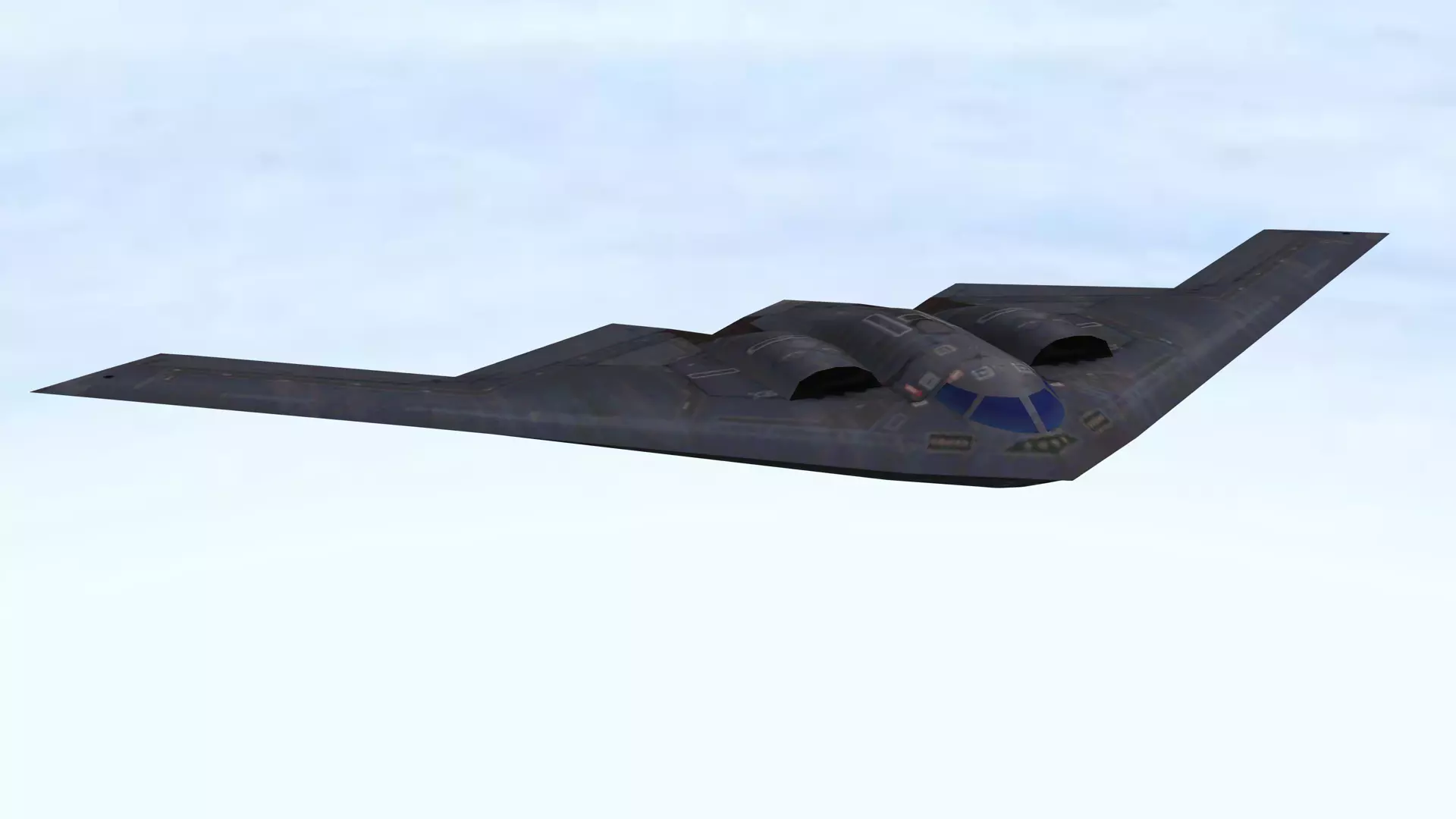 Fighter Jet Flying In Sky Plane V05 Low Poly 3D Model Low-poly 3D model_2