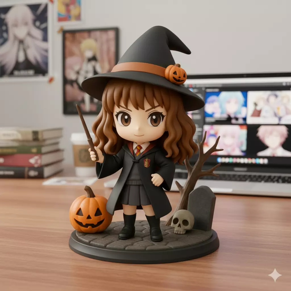 Hermione CHIBI Harry Potter 3D print model_0
