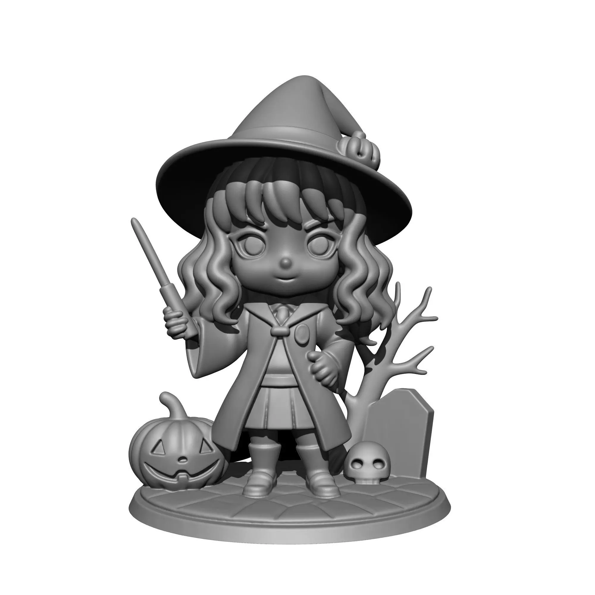 Hermione CHIBI Harry Potter 3D print model_1