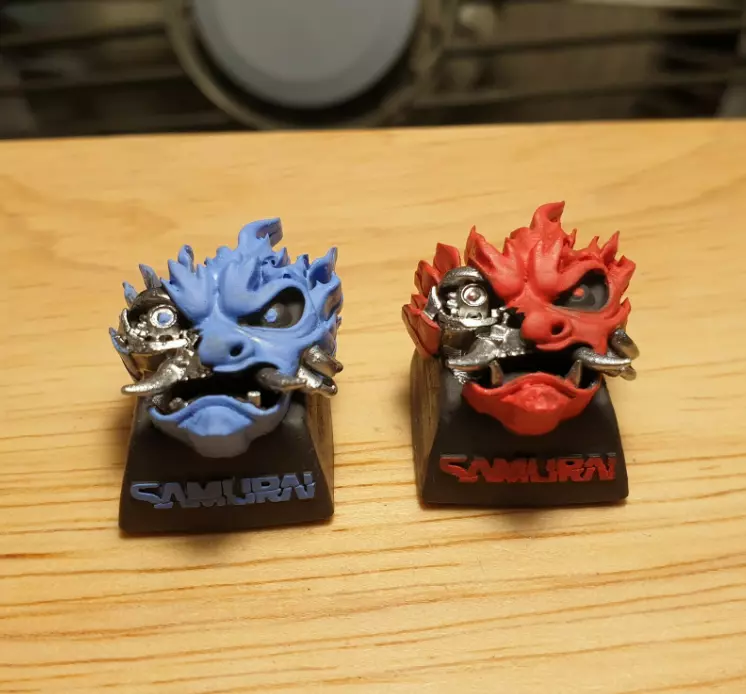 Cyber Samurai Keycap 3D print model_1
