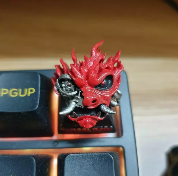 Cyber Samurai Keycap 3D print model_0