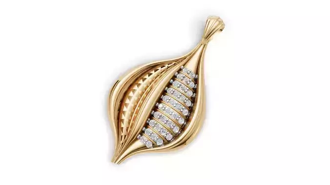 Layered Diamond Fluid Pendant