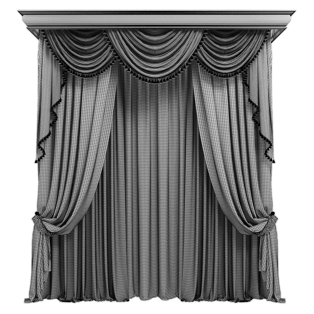 Curtains646 Low-poly 3D model_1
