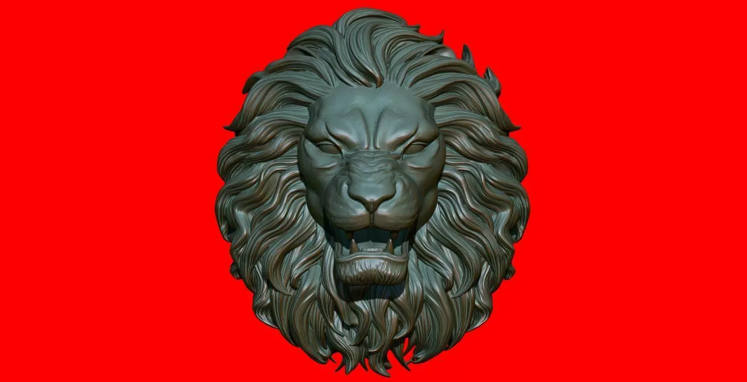 Lion face 3D print model
