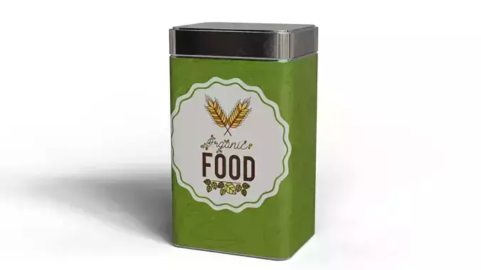 Rounded Rectangular tin food can