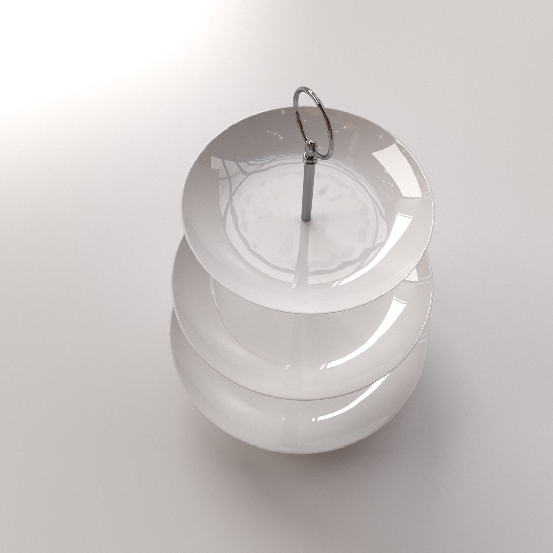 Cake Stand V2 3D model_1