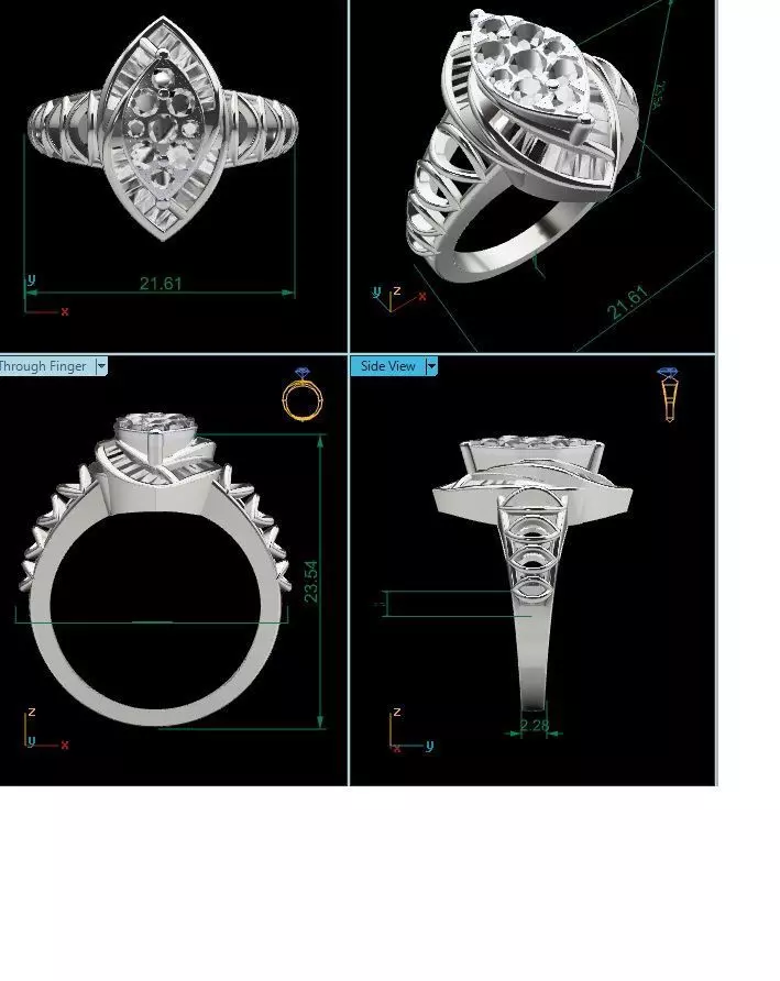  Women Ring Render 3dm STL MTL SLC JCD OBJ FBX Details 3D print model_24